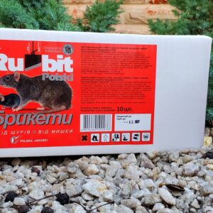 БРИКЕТИ ВІД ЩУРІВ ТА МИШЕЙ RUBIT POLSKI 375 Г .